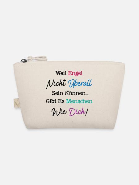 Weil Engel nicht überall, Besten Freund Geschenk - Bio-Täschchen - Natur
