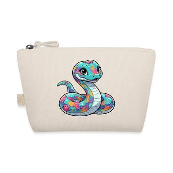 Colorful Flower Snake - Organic Pouch - nature - Front