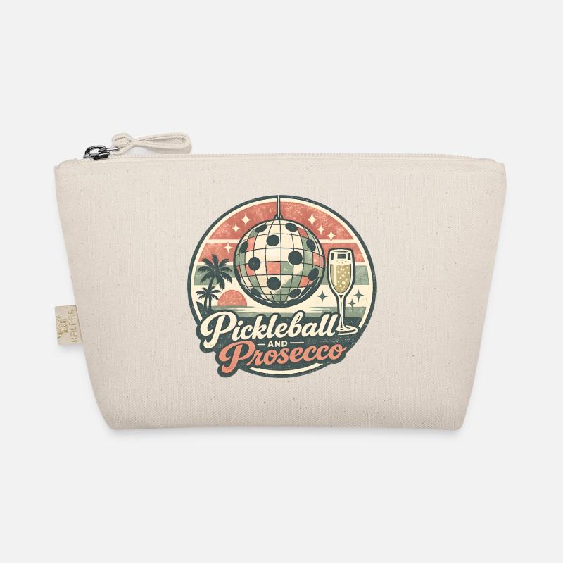 Pickleball and Prosecco Retro Logo Organic Pouch
