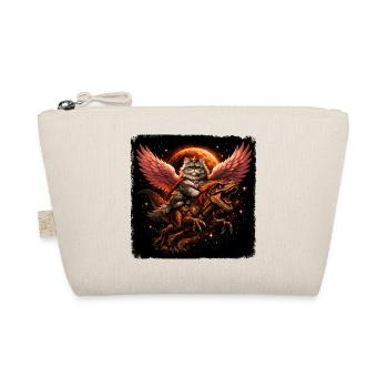 Cat queen on T-Rex with wings in space - Organic Pouch - nature - Front