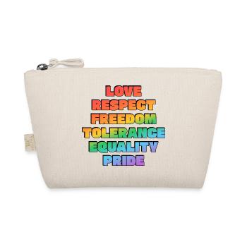 Rainbow Pride Values - Organic Pouch - nature - Front