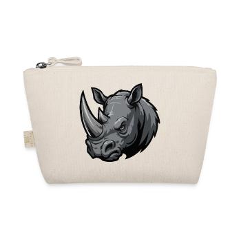 Gray Rhino Head Mascot - Organic Pouch - nature - Front