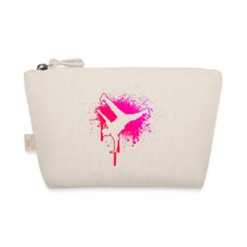Geschenkidee für einen Hip-Hop-Tänzer mit Breaking - Bio-Täschchen - Natur - Vorne