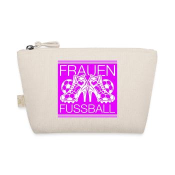 Frauenfussball Fussballschuhe Symbol - Bio-Täschchen - Natur - Vorne
