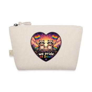 We Pride at Dawn Raccoon Pride Heart - Organic Pouch - nature - Front