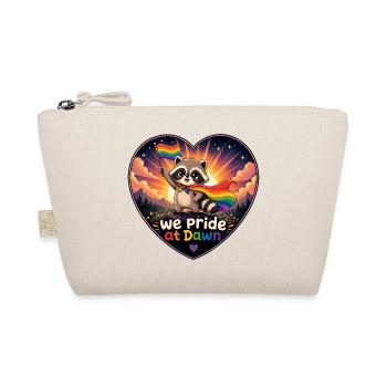 We Pride at Dawn Raccoon Pride Heart - Organic Pouch - nature - Front