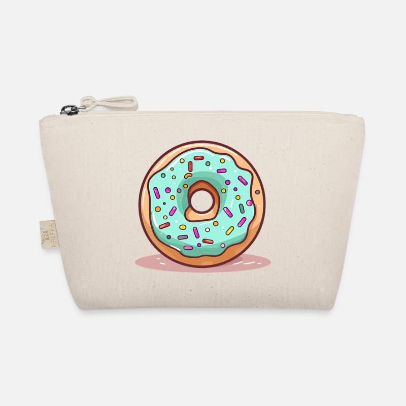 Donut Mintblau Glanz Bio-Täschchen