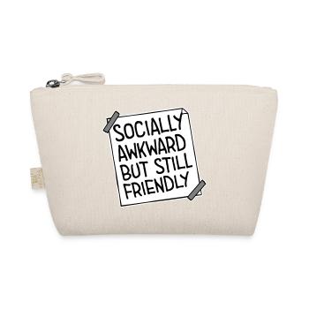 Socially Awkward But Still Friendly Lustig Spruch - Bio-Täschchen - Natur - Vorne