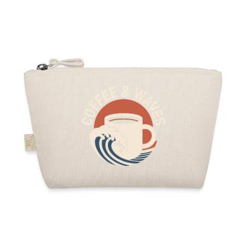 Kaffee Wellen Surfen Coffee & Waves Surfer Strand - Bio-Täschchen - Natur - Vorne