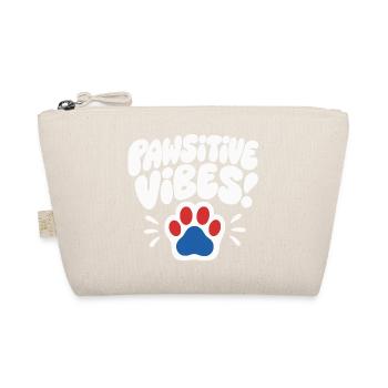 Pawsitive Vibes Dog Paws Design - Organic Pouch - nature - Front