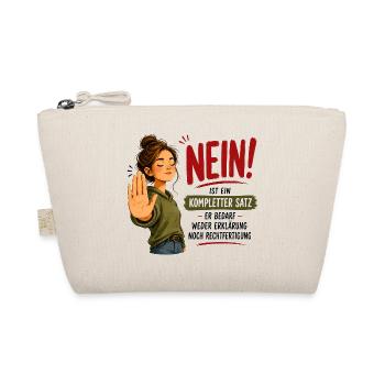 Nein ist ein kompletter Satz | Grenzen setzen - Bio-Täschchen - Natur - Vorne