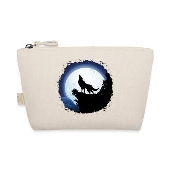 Wolf heult bei blauem Vollmond - Bio-Täschchen - Natur - Vorne
