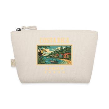 Costa Rica Limón Vintage Reisemarke - Bio-Täschchen - Natur - Vorne