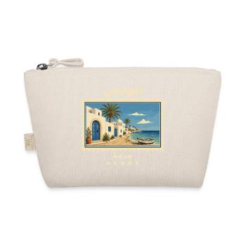 Tunisia Djerba Vintage Travel Brand - Organic Pouch - nature - Front