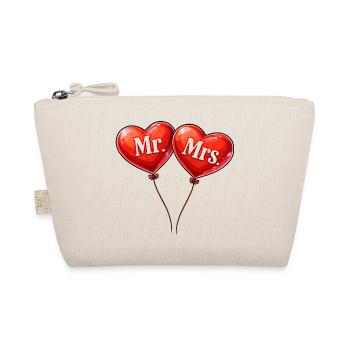 Couples Ballons Cœur Monsieur Madame Design - Trousse biologique - nature - Devant
