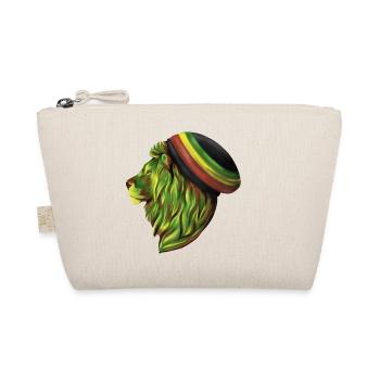 Löwe im Reggae-Rasta Stil - Bio-Täschchen - Natur - Vorne
