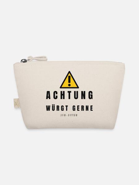 Achtung Jiu Jitsu Warnzeichen - Bio-Täschchen - Natur