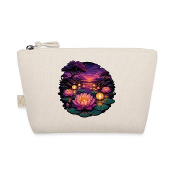 Lotus-Lichter am Abend - Bio-Täschchen - Natur - Vorne