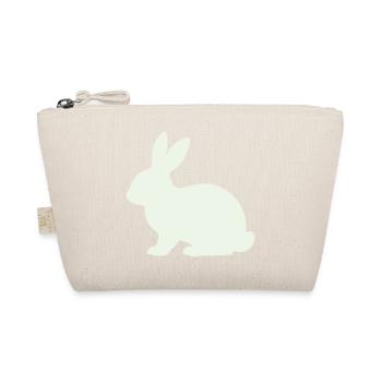 Zarte Kaninchen Silhouette - Bio-Täschchen - Natur - Vorne