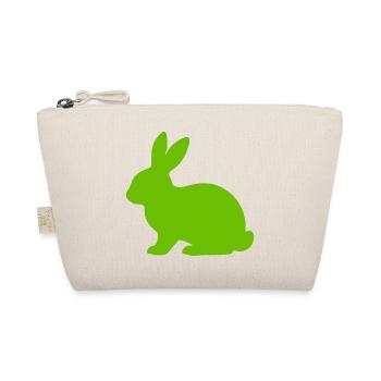 Heller Hase Silhouette - Bio-Täschchen - Natur - Vorne