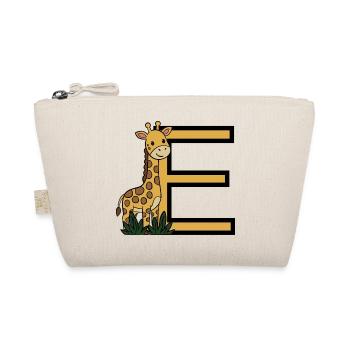 Giraffe mit Buchstabe E - Bio-Täschchen - Natur - Vorne