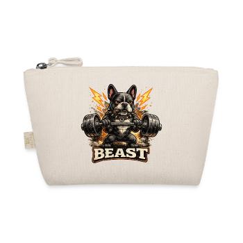 Beast Bulldog Kraftheben - Bio-Täschchen - Natur - Vorne