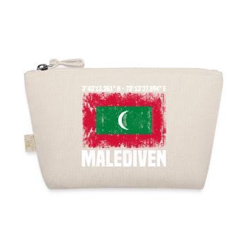 Malediven Koordinaten - Bio-Täschchen - Natur - Vorne