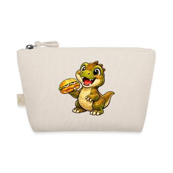 Dino mit Fischbrötchen - Bio-Täschchen - Natur - Vorne