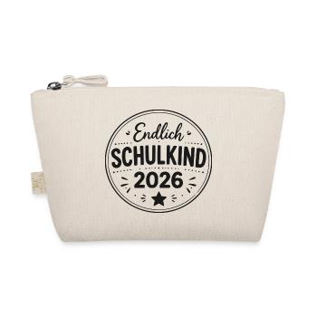 Endlich Schulkind 2026 - Bio-Täschchen - Natur - Vorne