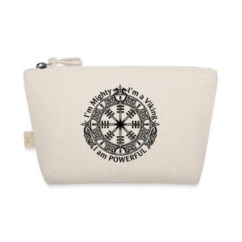 Runic Helm of Awe - I am Powerful - Organic Pouch - nature - Front