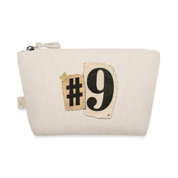 Number Nine Collage Typography - Organic Pouch - nature - Front