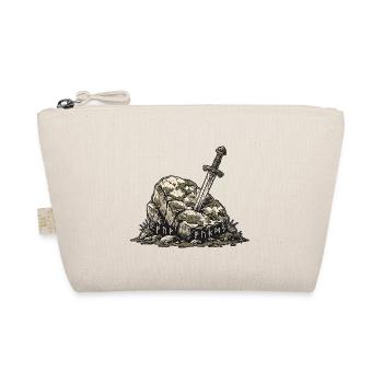 Germanic Sword Stone - Organic Pouch - nature - Front