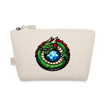 Green Dragon with Diamond - Organic Pouch - nature - Front