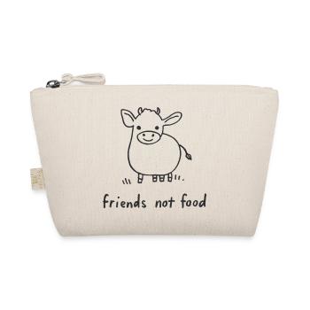 Friends Not Food Cow Vegan Minimalist - Organic Pouch - nature - Front