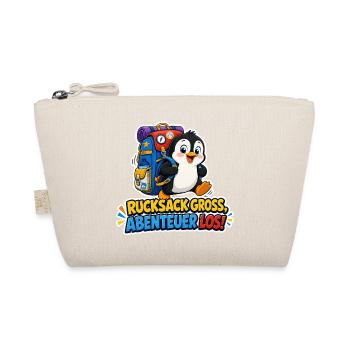 Pinguin Rucksack groß Abenteuer los Reise Humor - Bio-Täschchen - Natur - Vorne
