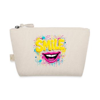 Vibrant Graffiti Smile - Organic Pouch - nature - Front