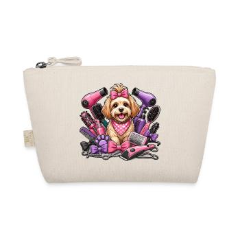 Frisierhund Glam Pink und Lila Styling - Bio-Täschchen - Natur - Vorne