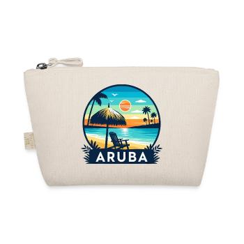 Aruba Karibik Strand Sonnenuntergang - Bio-Täschchen - Natur - Vorne