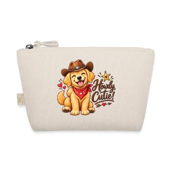 Howdy Cutie Hund im Cowboylook - Bio-Täschchen - Natur - Vorne