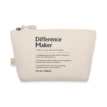 Difference Maker Lehrer-Geschenkschule - Bio-Täschchen - Natur - Vorne