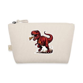 Feuerroter Dino Roar Sticker - Bio-Täschchen - Natur - Vorne