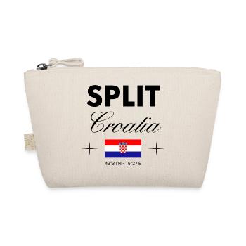 Split Kroatien Koordinaten Reise Souvenir - Bio-Täschchen - Natur - Vorne