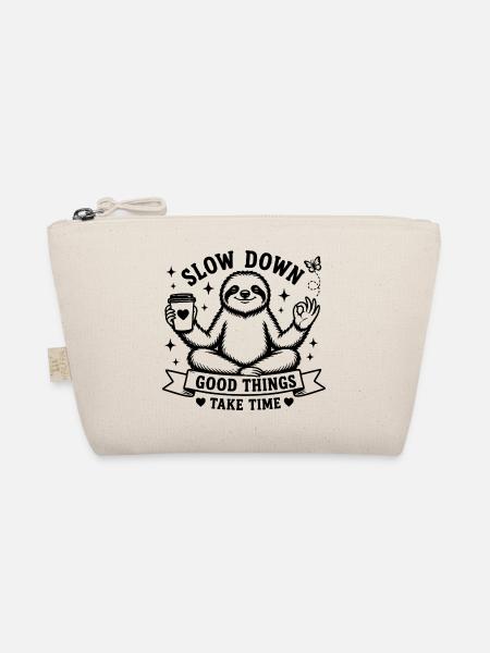 Slow Down Good Things Take Time - Bio-Täschchen - Natur