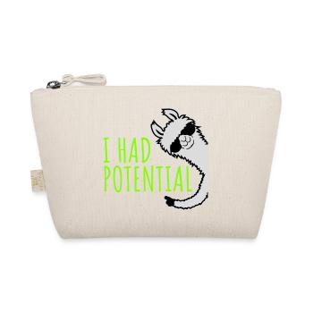I Had Potential Ich Hatte Potenzial Lama Logo - Bio-Täschchen - Natur - Vorne