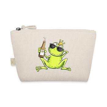 Lustiger Frosch Junggeselle | Single Geschenk - Bio-Täschchen - Natur - Vorne