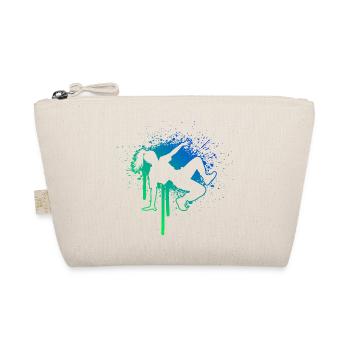 Geschenkidee für eine Breakdancerin mit Breakdance - Bio-Täschchen - Natur - Vorne