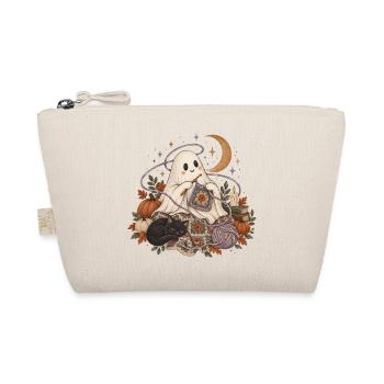 Cozy Ghost Knitting Autumn Night - Bio-Täschchen - Natur - Vorne