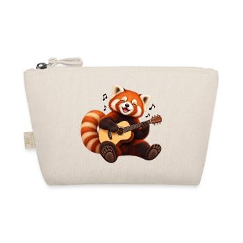 Gitarrenspielender Red Panda - Bio-Täschchen - Natur - Vorne