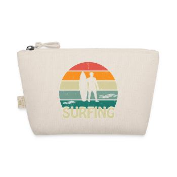 Surfing Sunset Man - Bio-Täschchen - Natur - Vorne