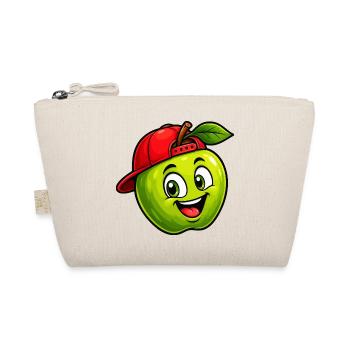 Spritziger Apfel mit Snapback - Bio-Täschchen - Natur - Vorne